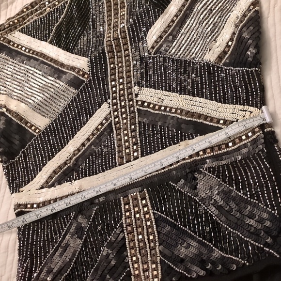 Rammi Brooke Daisy Beaded Embellished Cocktail Party Concert Festival Mini dress - Picture 14 of 15